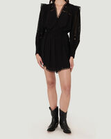 CASSIE LONG SLEEVE V NECK MINI DRESS  image number null